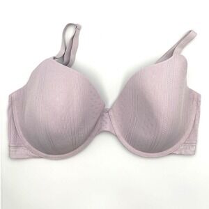 Victorias Secret Lavender Purple Pointelle T-Shirt Lightly Lined Demi Bra 36DD